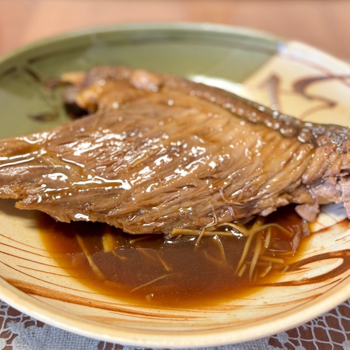 熟成が済んだマグロのハーモニカの甘辛な☆煮つけ